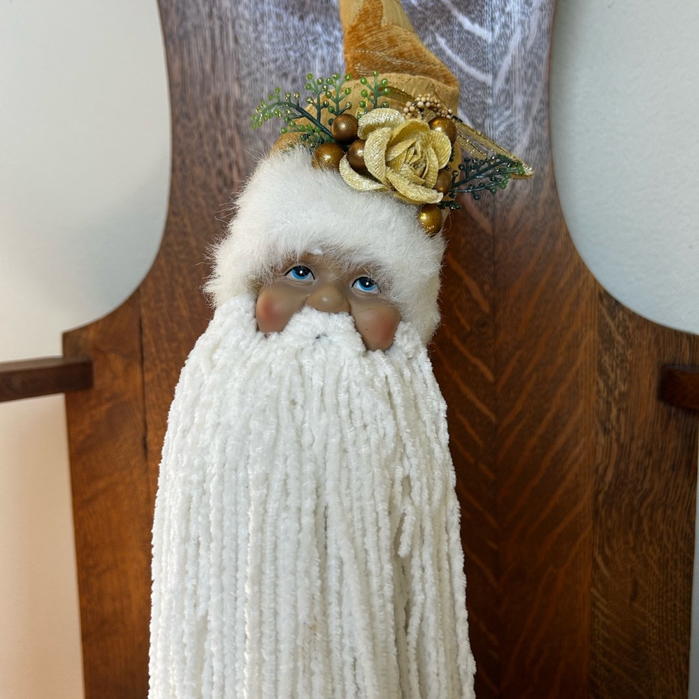SANTA WINE BOTTLE TOPPER OR ORNAMENT